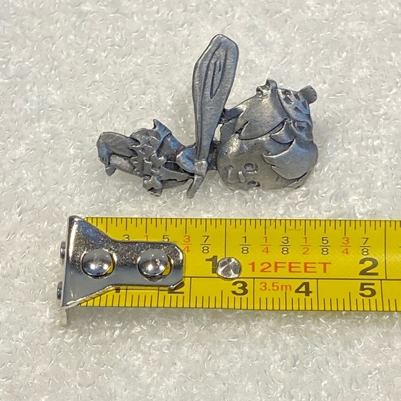 Vintage The Flintstones Bamm-Bamm Pewter Lapel Hat Pin Unisex - Picture 5 of 10